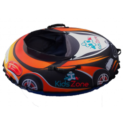 Тюбінг “RacingСars“ автомобити машинку для дітей Надувні Санки Ватрушка з ПВХ жовтогаряча